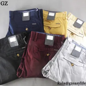 Pantalones Chinos de algodón para hombre, alta calidad, ajustados, GuangZhou, 2018