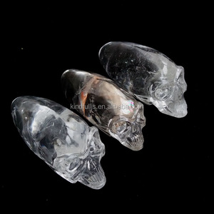 Calavera de Cristal de Cuarzo Natural Transparente Tallada a Mano para Venta al por Mayor - Product Image 3