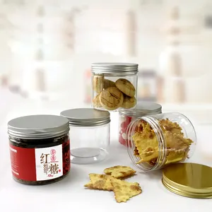 food grade 400ml plastic round jar smooth and transparent food packaging plastic honey bottle 560g