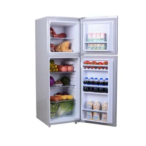 Congelador inferior combinado 142L solar DC refrigerador nevera Camping y camión DC compresor refrigerador nevera