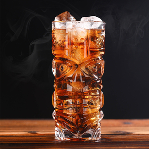 Vaso <span class=keywords><strong>de</strong></span> Vidrio Tiki <span class=keywords><strong>de</strong></span> Diseño Original Taza Tiki para Jugo y Cócteles - Product Image 4