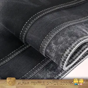 A911-9 Forte stretch coton lourd tissé gris denim tissu