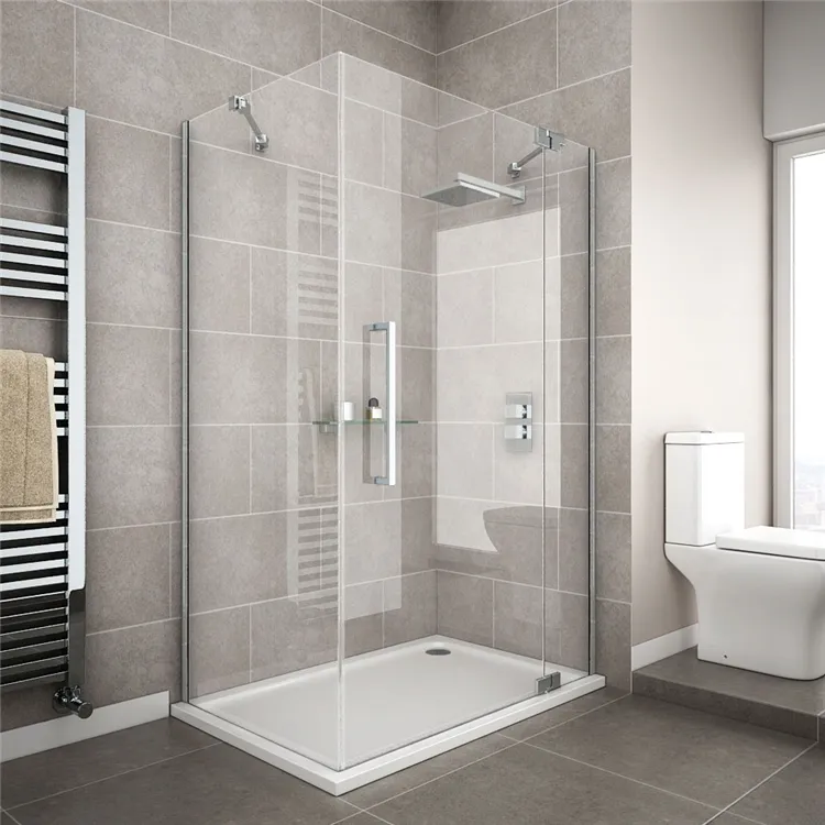 8mm tempered glass sliding toilet shower cabin