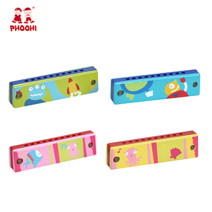 Mignon de Bande Dessinée En Bois <span class=keywords><strong>Harmonica</strong></span> Instrument de musique Jouet Pour <span class=keywords><strong>Enfant</strong></span> - Product Image 1
