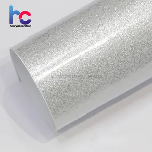 Hot Selling Glossy Metallic white pearl glitter vinyl for Car Wrapping