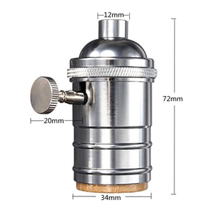 Đui Đèn Có Công Tắc E26 E27, Bằng Đồng Thau Cổ Điển, Đui Đèn Trang Trí Chiếu Sáng CN;ZHE, Giấy Cách Điện 250V OEM - Product Image 5