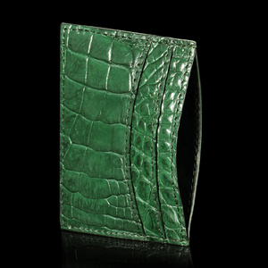 Portacarte di Credito in Vera Pelle di <span class=keywords><strong>Coccodrillo</strong></span> con Scomparti e Tasche, Senza Chiusura - Product Image 5