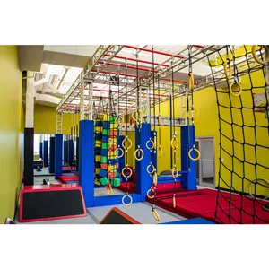 Indoor Outdoor Kids Ninja Warrior Course Obstacle for trampoline