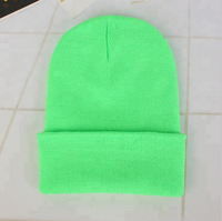 Bonnet en tricot épais et doux unisexe personnalisé avec logo, bonnet de ski chaud en acrylique pour l'hiver, disponible en 71 couleurs unies