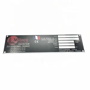 Promotion OEM Items Holes Type And Equipment Decoration Use Custom Printed Metal Aluminum Nameplate