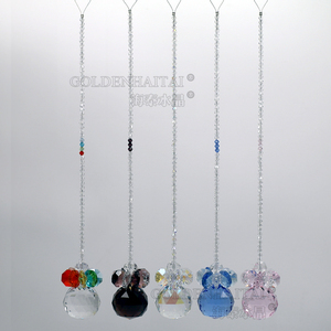 Prisma de cristal do girassol para pendurar na decoração do casamento - Product Image 3