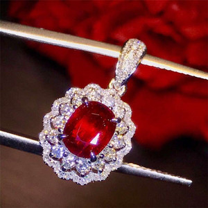 Collier en or 18 carats SGARIT avec diamant véritable d'Afrique du Sud, <span class=keywords><strong>rubis</strong></span> rouge sang de pigeon naturel non traité de 1,11 carat, <span class=keywords><strong>bijoux</strong></span> en pierres précieuses - Product Image 2