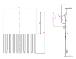 Plaques de transfert de doigts 2020, bande transporteuse modulaire en plastique - Product Image 3
