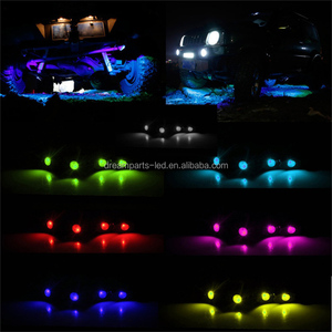 Fender Lighting <span class=keywords><strong>LED</strong></span> Rock Light Kits avec 4 pods pour JEEP Off Road Truck Car ATV SUV Under Body Glow - Product Image 5
