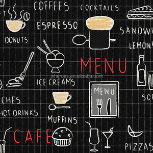 Sevimli Sopa Karikatür Menü Içecek Aperatif Tasarım Restoran Bar Dekorasyon Duvar Kağıdı - Product Image 2