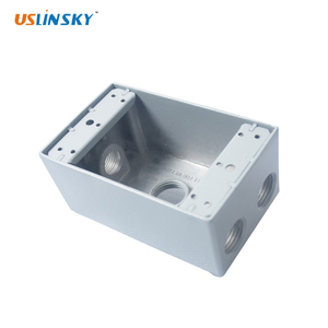 صندوق تقاطع خارجي بشاشة 2gang من الألومنيوم - Product Image 3