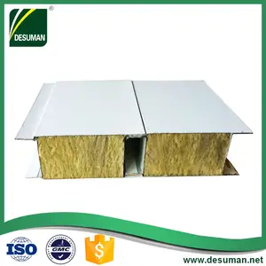 DESUMAN vận chuyển rẻ nhất container chống cháy xốp roof rock wool sandwich panel cho xe tải cơ thể