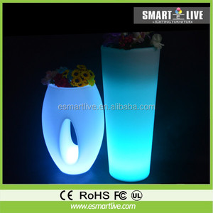 De gran tamaño de la Iluminación Led Planter Pot/LED iluminación tall ronda maceta de plástico - Product Image 1