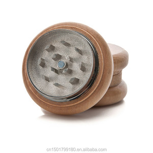 2 Teile 55MM Tragbare Original Holz farbe Kräuter mühle Kleiner Holz-und Metall brecher EKJ GR082