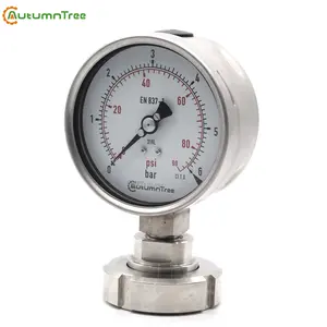 1.0% Stainless Steel Heavy Duty Double Pointer Pressure Gauge Manometer