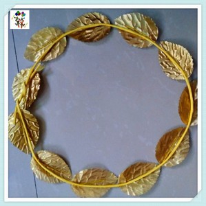 Toga Kostum Pesta Yunani Roman Laurel Wreath Bando Daun Emas HPC-0714