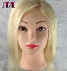 LINDAL femelle avec support <span class=keywords><strong>afro</strong></span> vrais cheveux mannequin poupée haute qualité tête de formation de cheveux coiffure - Product Image 2
