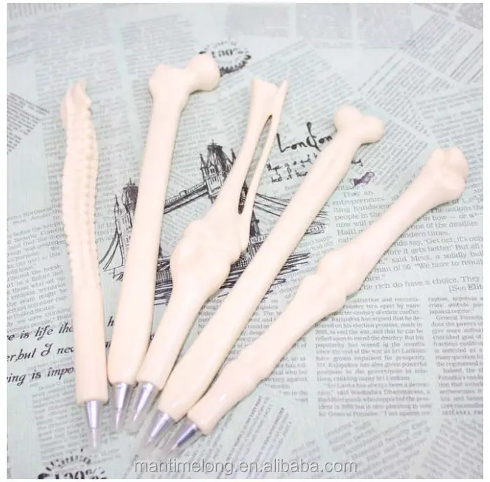 Bone shape gel pen plastic pen ball point pen