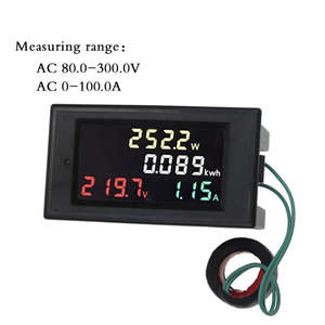 Medidor de corriente Digital multifunción D69-2049, 100A, voltímetro de energía de AC200-450V, amperímetro de vatios - Product Image 2