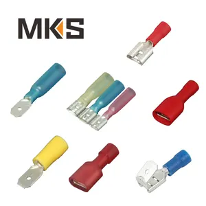 Terminal de conector automóvel 2mm spade, terminal de crimpagem, latão banhado automotivo, pedido 19a/37a/48a, amostra livre mks