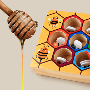 Juguete Educativo Montessori de Abeja, Caja de Juego de Madera con Colmena, Juego de Emparejamiento para Niños - Product Image 5