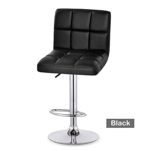 Chaise haute de salle à manger pour <span class=keywords><strong>table</strong></span> de <span class=keywords><strong>bar</strong></span>, chaises pivotantes à 360 degrés, chaise de <span class=keywords><strong>bar</strong></span> en cuir PU sans accoudoirs - Product Image 4
