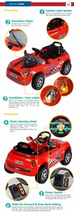 <span class=keywords><strong>Venta</strong></span> al por mayor cuatro ruedas del vehículo niños coche eléctrico con música luces - Product Image 2