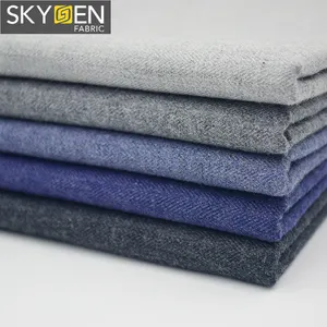 Skygen — tissu en sergé de couleur unie pour finition de pêche, tissé 2019 gsm, 180 coton, à chevrons, par la cour, nouvelle collection 100%