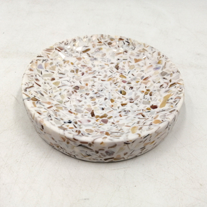Round Shape Terrazzo Finish Bathroom Decorative Resin <strong>Soap</strong> Dish <strong>Soap</strong> <strong>Holder</strong> - Product Image 3
