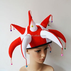 Fiesta desfile rojo blanco Aficionados al fútbol Bandera <span class=keywords><strong>de</strong></span> Inglaterra Día <span class=keywords><strong>de</strong></span> San Jorge Novedades Jester hat MHH114 - Product Image 1