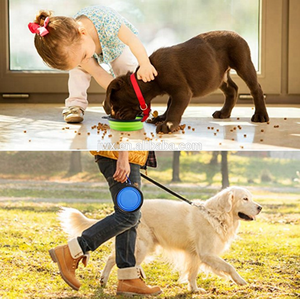 Umwelt freundliche tragbare Haustier Hund Slow Feeding Bowl Erhöhte Silikon Wasserfilter Stand Stylish und Love Style - Product Image 6