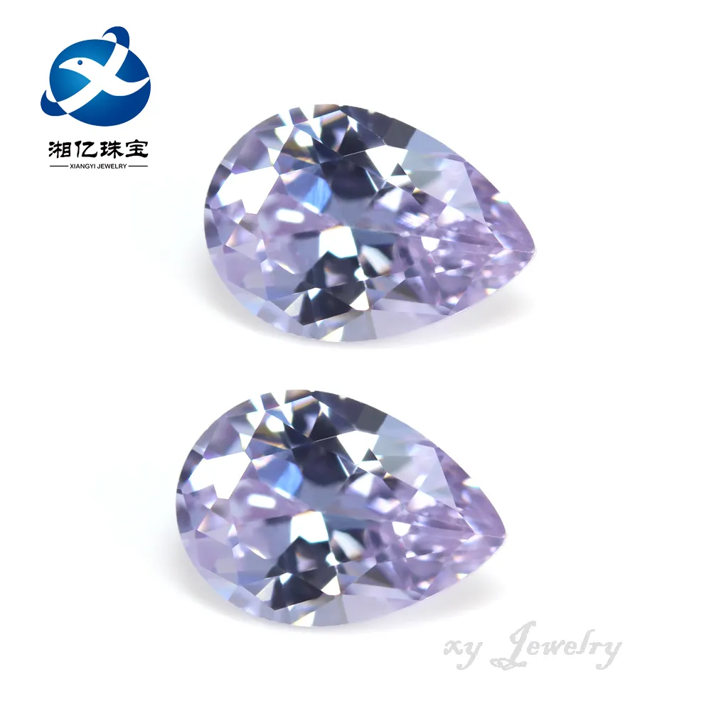 Good Looking Pear Cut Loose Stone CZ Lavender Synthetic Cubic Zirconia