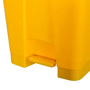 Kuning 80l Pedal Medis Rumah Sakit Plastik Limbah Debu Bin