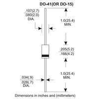 Diode Schottky SR220 à SR2100 2 Ampères
