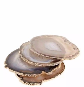 Đá Quý Tự Nhiên Loại Đá Mã Não Lát Coaster Set/Cup Coaster/Nghệ Thuật Thủ Công - Product Image 1