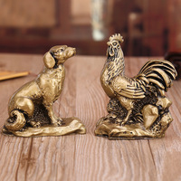 Statue de coq Feng Shui, œuvre d'art chinoise en résine, design réaliste pour la décoration de la maison, amélioration du bureau, cadeau du Nouvel An chinois