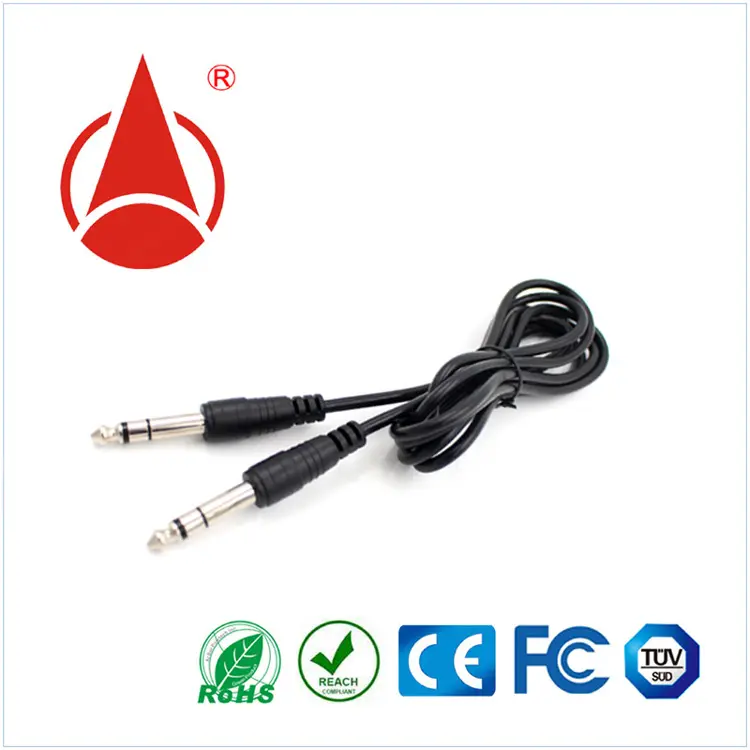 Lot Van 1/4 Inches 6.3Mm Mannelijke Trs Naar 6.3Mm Mannelijke In Stereo Musical Audio Kabel/