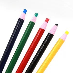 剥离中国标记，蜡笔铅笔，抛光表面的油脂铅笔