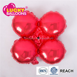 Alta calidad 18 pulgadas ronda cuatro esferas de navidad arco decoración de globos de helio de aluminio - Product Image 3