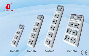 Customizable 6 Outlet Universal <b>Plug</b> Power Extension Socket Plastic AC Socket <b>UK</b>/US/<b>EU</b> <b>Plug</b> Standards 16A 220-250V 3250W Max - Product Image 4
