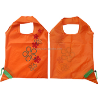 Hete Aanbieding Cartoon Patroon Opvouwbare Lichtgewicht Draagbare Herbruikbare Wasbare Polyester Fruit Wortel Boodschappentassen Cadeau