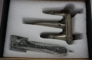 Grifo del lavabo del baño <span class=keywords><strong>con</strong></span> montaje de desagüe y <span class=keywords><strong>manguera</strong></span> de suministro Grifo del lavabo Mezclador Grifo de doble manija - Product Image 5
