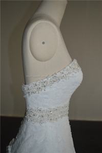 vestido <span class=keywords><strong>de</strong></span> novia blanco una línea <span class=keywords><strong>de</strong></span> cuentas <span class=keywords><strong>de</strong></span> encaje corsé corpiño - Product Image 4