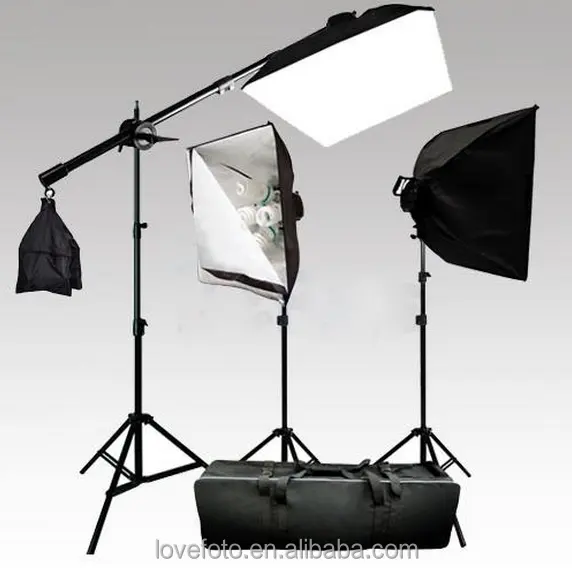 New Photography/fotografia/Photo Studio 100-240V 600W Continuous Lighting Softbox arm Kit