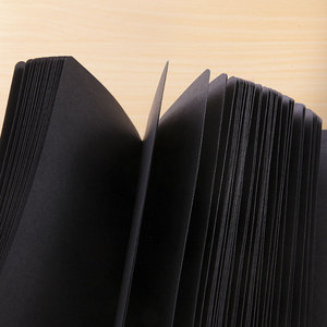 Diario de papel negro de <span class=keywords><strong>arte</strong></span> hecho a mano hermoso logotipo personalizado - Product Image 4
